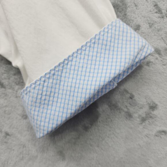 Lee Riders Top Woman XXL White Collared Button-Up Shirt 3/4 Sleeve Flip Cuff - Picture 2 of 13